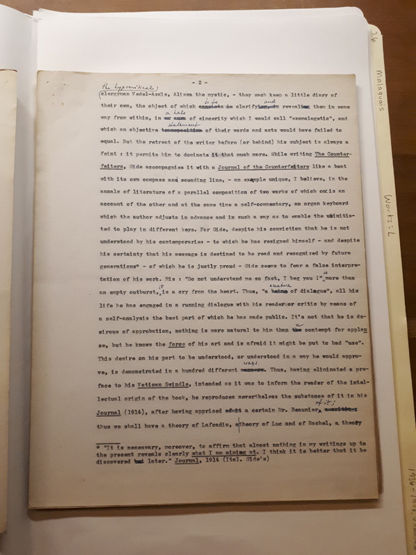 Le Sens de la rébellion dans l'œuvre de Gide , 1945 Le Sens de la rébellion dans l'œuvre de Gide , 1945
