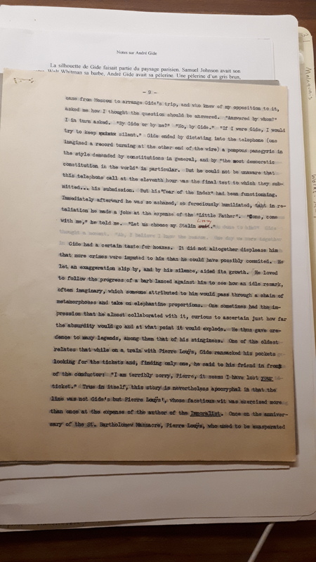 Notes sur André Gide Notes sur André Gide
