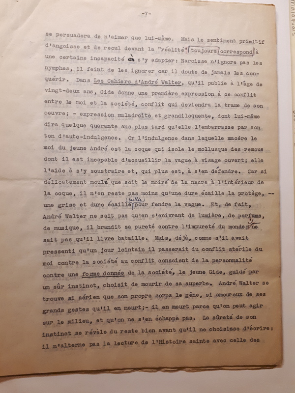 Le Sens de la rébellion dans l'œuvre de Gide , 1945 Le Sens de la rébellion dans l'œuvre de Gide , 1945