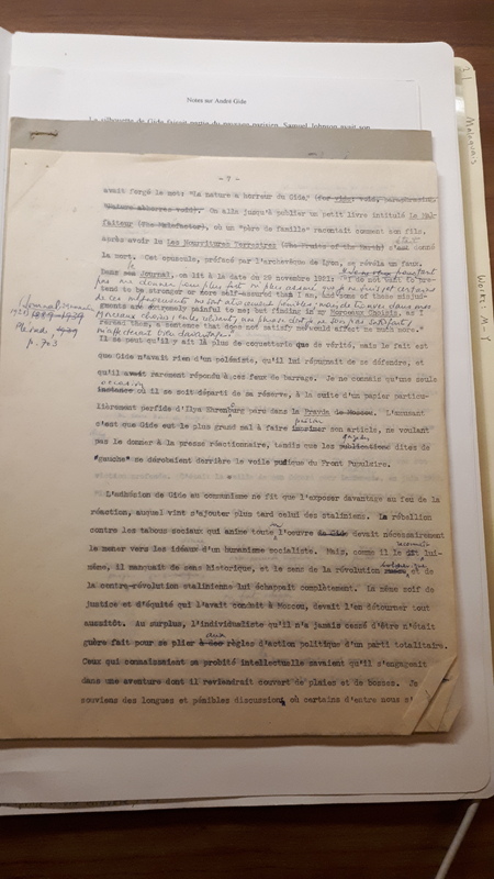Notes sur André Gide Notes sur André Gide