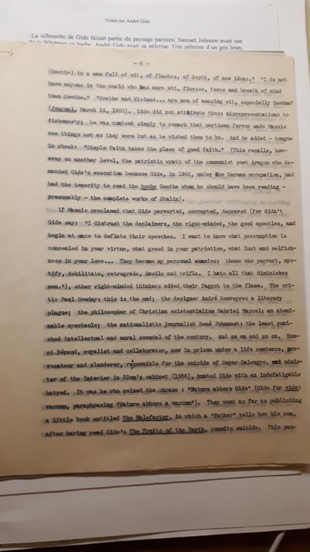 Notes sur André Gide