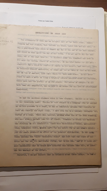 Notes sur André Gide