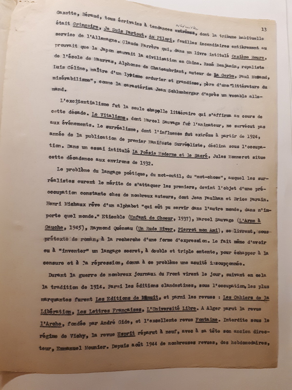 La Littérature française de 1937 à 1946 (1947) La Littérature française de 1937 à 1946 (1947)