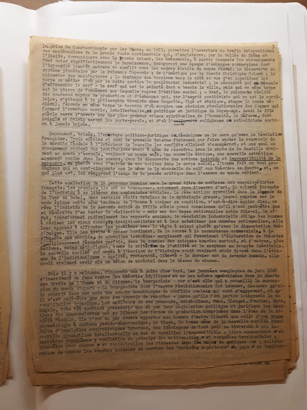 La Crise de la pensée contemporaine et les intellectuels français (1943) La Crise de la pensée contemporaine et les intellectuels français (1943)