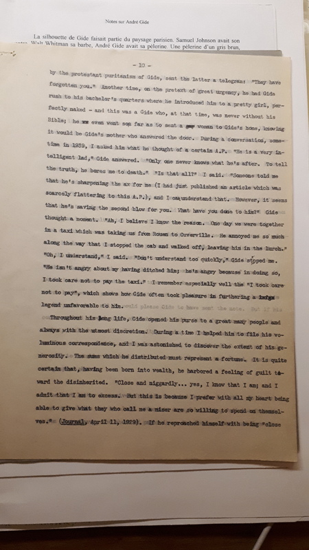 Notes sur André Gide