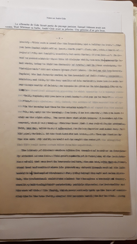 Notes sur André Gide Notes sur André Gide