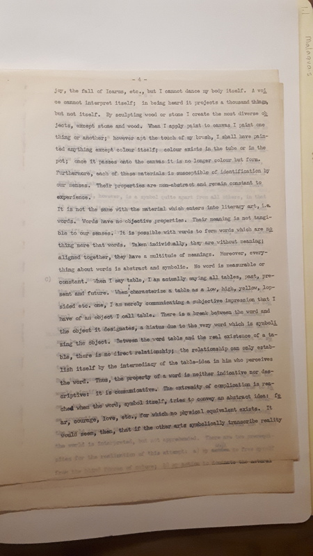 Essay on the Nature and the Becoming of Art, sans date