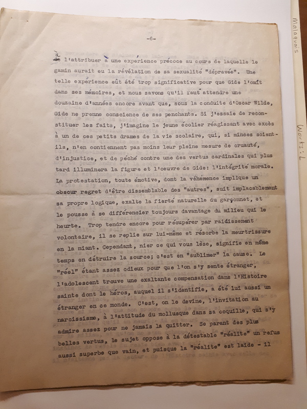Le Sens de la rébellion dans l'œuvre de Gide , 1945 Le Sens de la rébellion dans l'œuvre de Gide , 1945