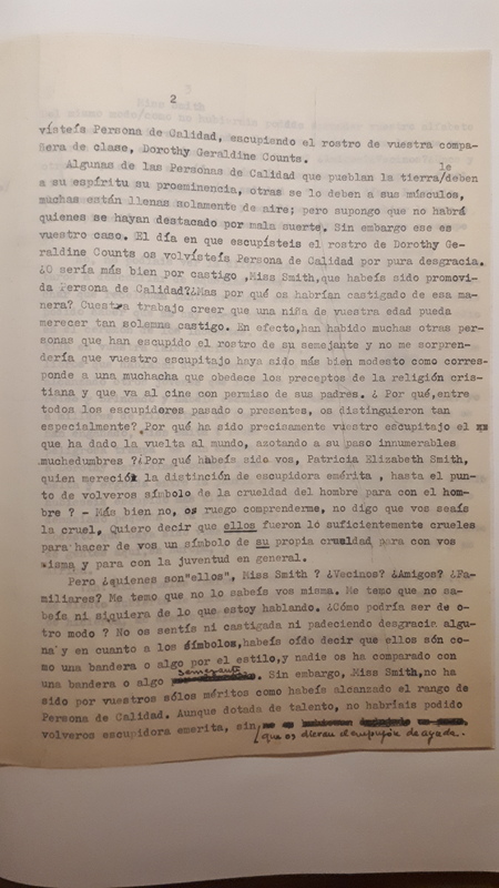 Lettre ouverte à Miss Patricia Elizabeth Smith Lettre ouverte à Miss Patricia Elizabeth Smith