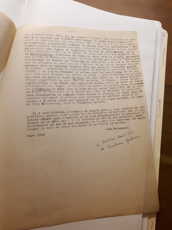 Le Nommé Louis Aragon ou le patriote professionnel, 1945 Le Nommé Louis Aragon ou le patriote professionnel, 1945