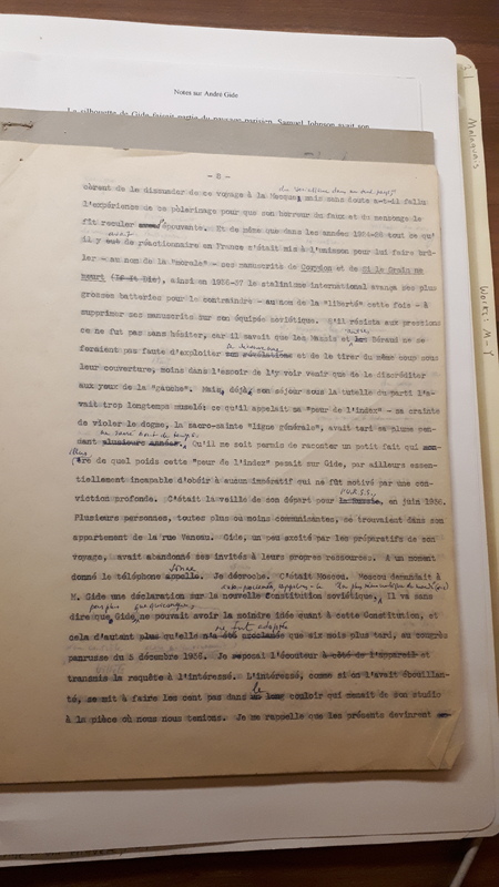 Notes sur André Gide