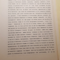 Sable / La Fin des haricots - Tapuscrit