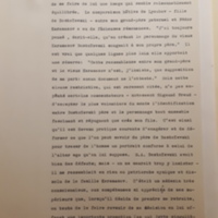 Tapuscrit de la présentation de <em>Joseph Frank, Dostoïevski, les germes de la révolte, 1821-1849&nbsp;</em>(1981)