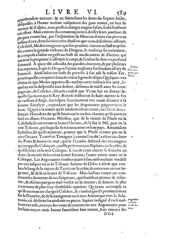 Mythologie, Paris, 1627 - VI, 9 : De Jason, p. 589