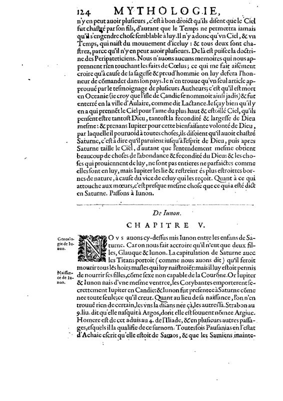 Mythologie, Paris, 1627 - II, 5 : De Junon, p. 124