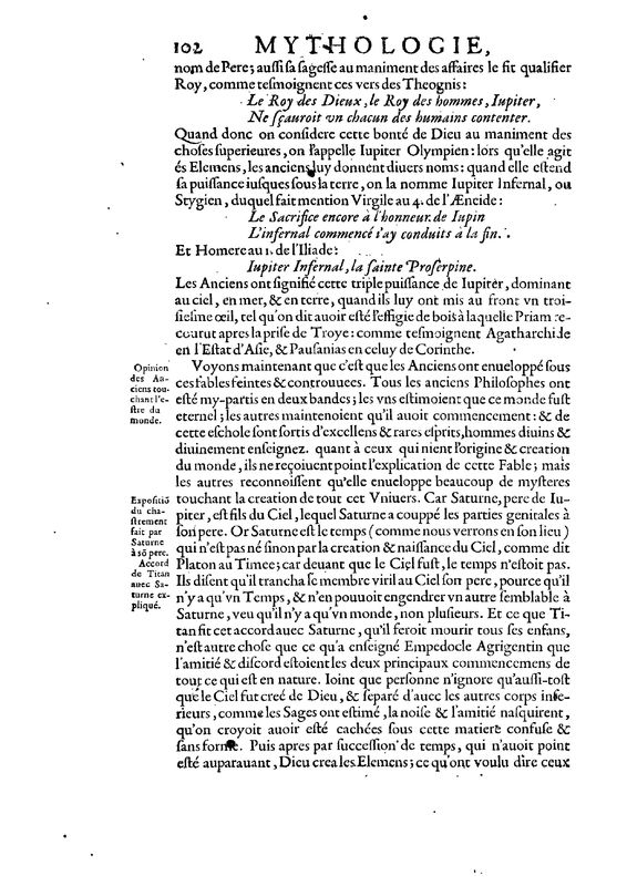 Mythologie, Paris, 1627 - II, 2 : De Jupiter, p. 102