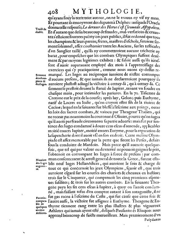 Mythologie, Paris, 1627 - V, 2 : Des jeux Olympiques, p. 408