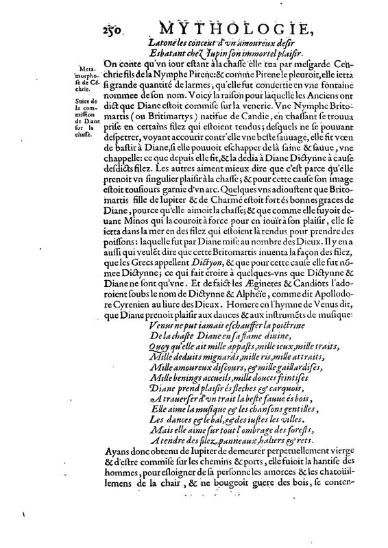 Mythologie, Paris, 1627 - III, 19 : De Diane, p. 250