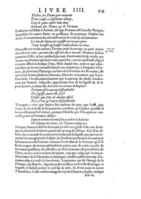 Mythologie, Paris, 1627 - IV, 10 : De Fortune, p. 319