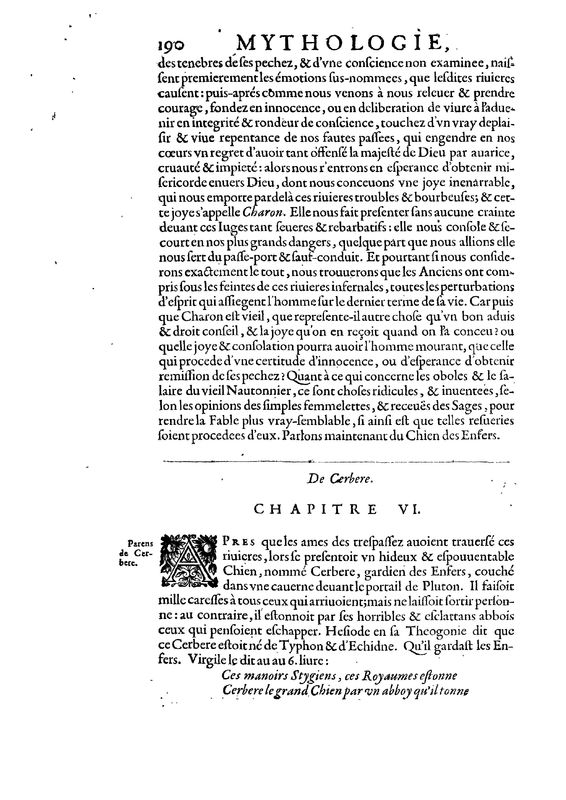 Mythologie, Paris, 1627 - III, 5 : De Charon, p. 190