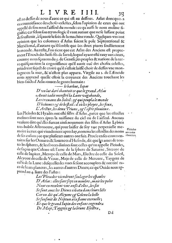 Mythologie, Paris, 1627 - IV, 8 : D’Atlas, p. 313