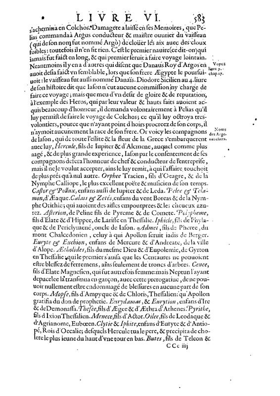 Mythologie, Paris, 1627 - VI, 9 : De Jason, p. 583