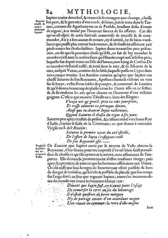 Mythologie, Paris, 1627 - II, 2 : De Jupiter, p. 84