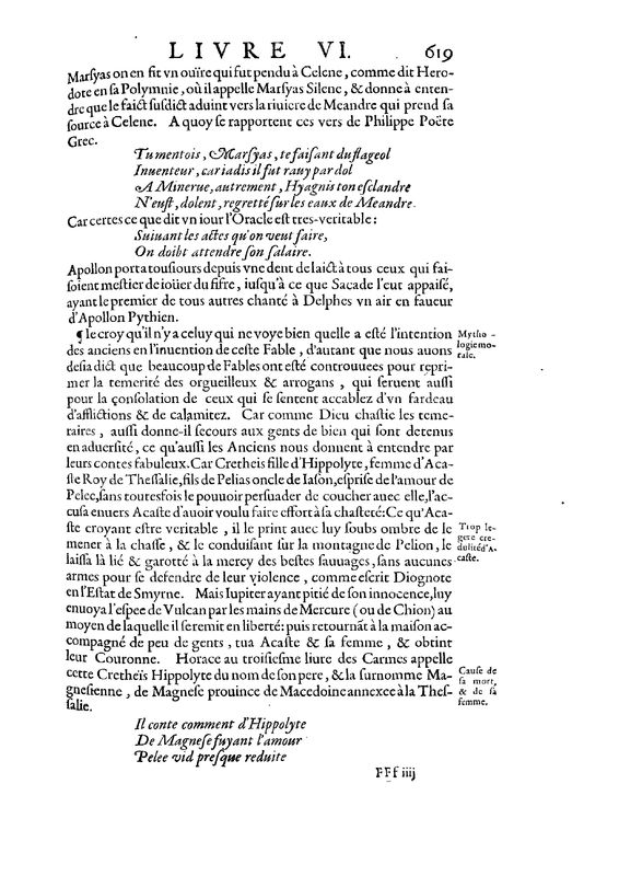 Mythologie, Paris, 1627 - VI, 16 : De Marsias, p. 619