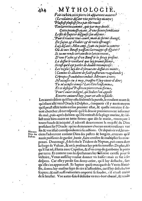 Mythologie, Paris, 1627 - V, 6 : De Mercure, p. 424