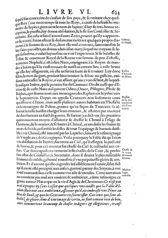Mythologie, Paris, 1627 - VI, 17 : D’Ixion, p. 623