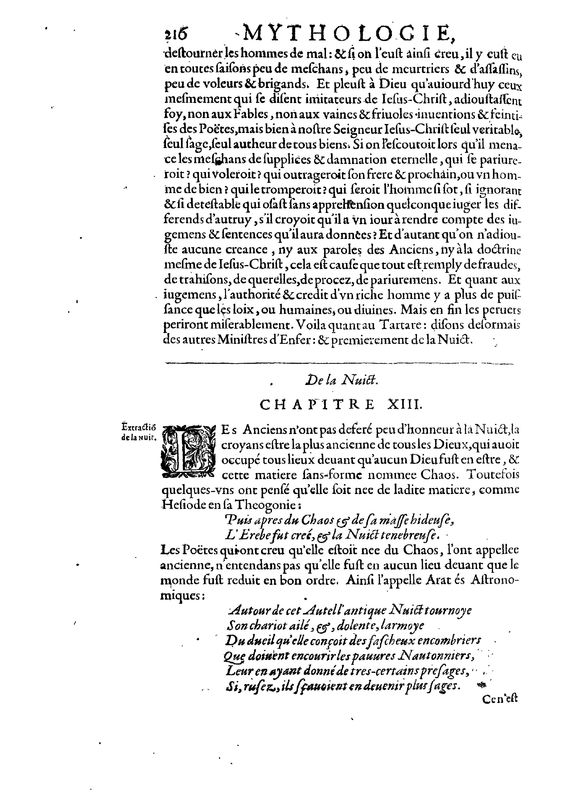 Mythologie, Paris, 1627 - III, 12 : Du Tartare, p. 216