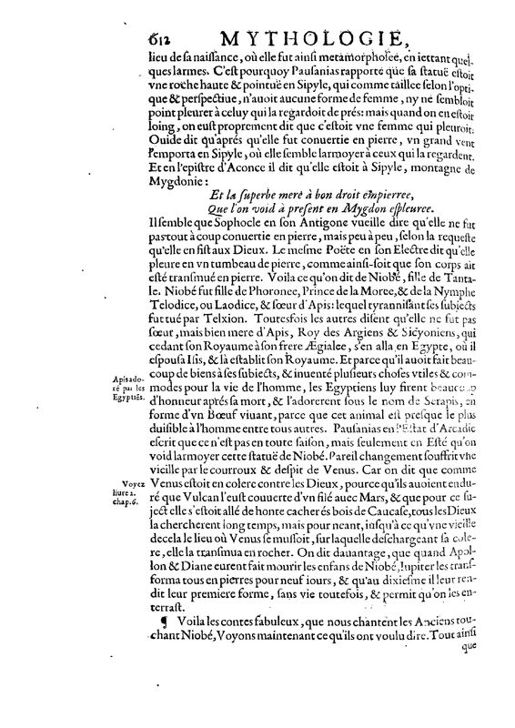 Mythologie, Paris, 1627 - VI, 14 : De Niobe, p. 612