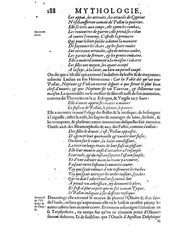 Mythologie, Paris, 1627 - IV, 6 : De Pallas, p. 288