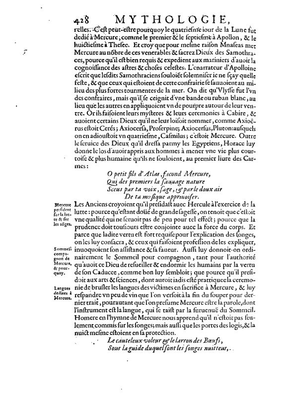 Mythologie, Paris, 1627 - V, 6 : De Mercure, p. 428