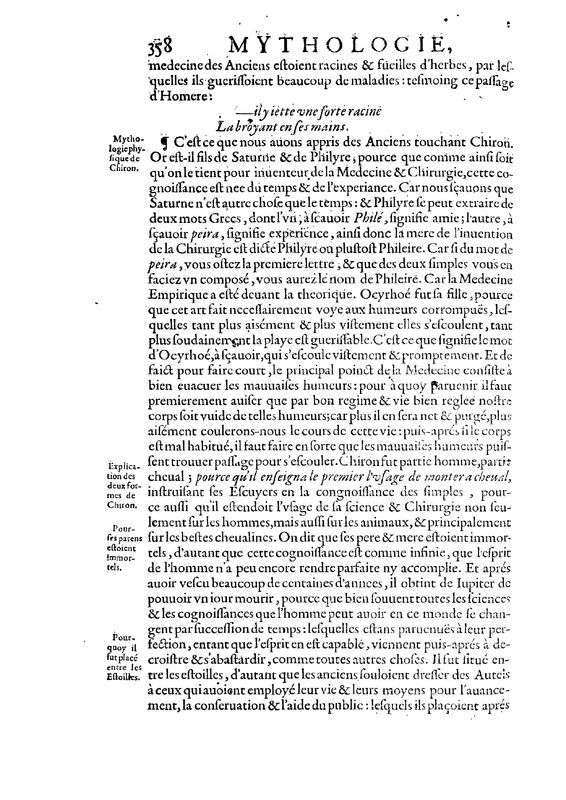 Mythologie, Paris, 1627 - IV, 13 : De Chiron, p. 358