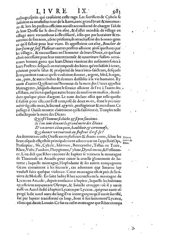 Mythologie, Paris, 1627 - IX, 6 : De Rhee, p. 983