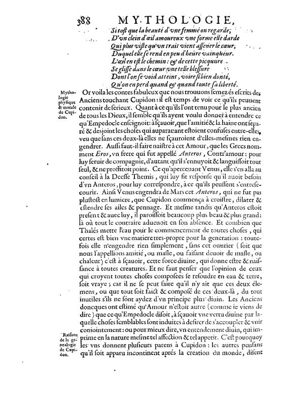 Mythologie, Paris, 1627 - IV, 15 : De Cupidon, p. 388