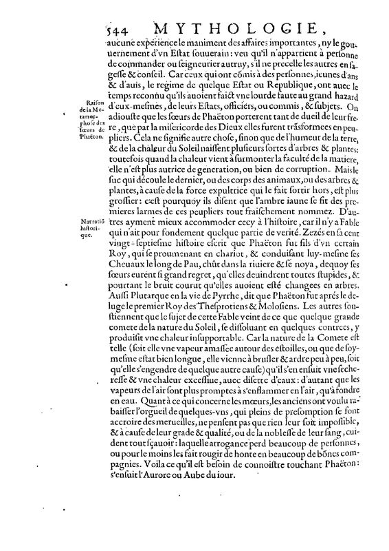 Mythologie, Paris, 1627 - VI, 2 : De Phaéton, p. 544