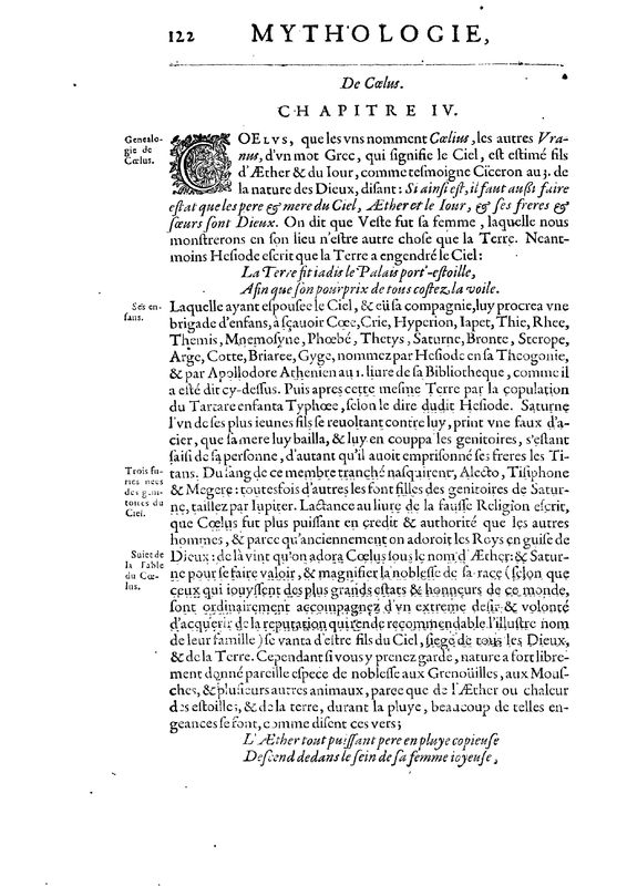 Mythologie, Paris, 1627 - II, 4 : De Cœlus, p. 122