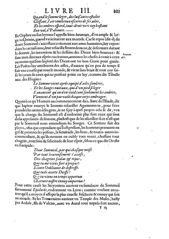 Mythologie, Paris, 1627 - III, 15 : Du Sommeil, p. 221