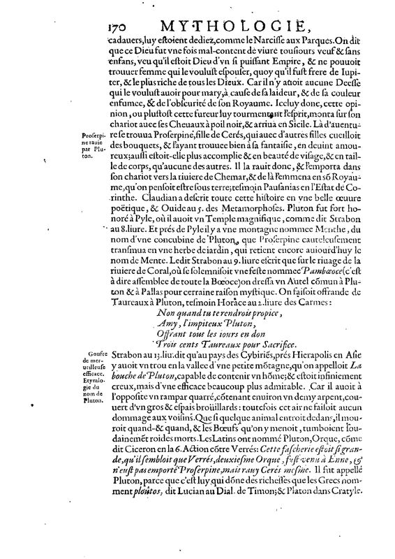 Mythologie, Paris, 1627 - II, 10 : De Pluton, p. 170
