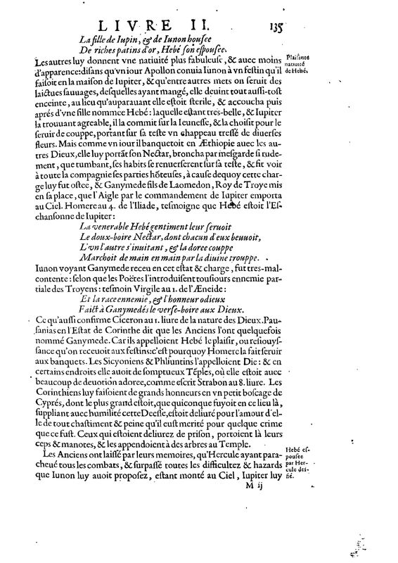 Mythologie, Paris, 1627 - II, 6 : De Hebe, p. 135