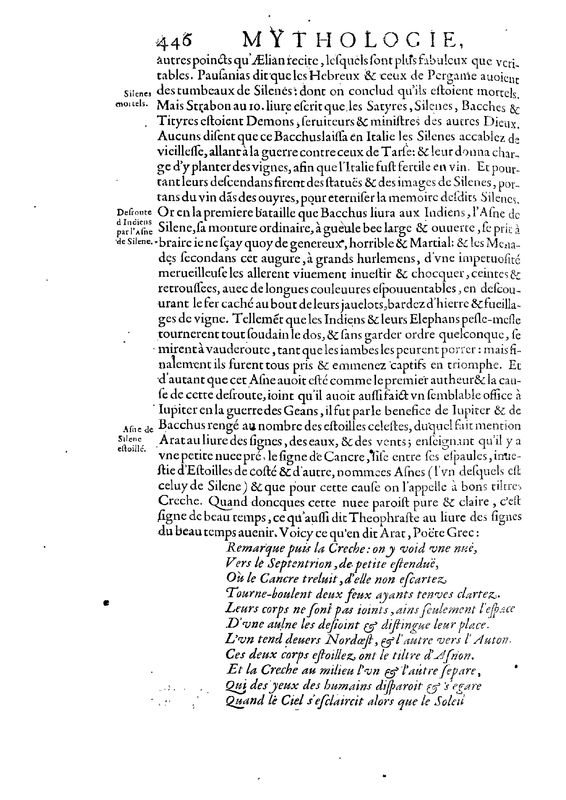 Mythologie, Paris, 1627 - V, 9 : Des Silenes, p. 446