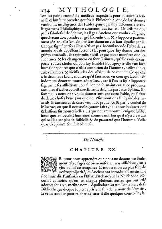 Mythologie, Paris, 1627 - IX, 20 : De Nemesis, p. 1034
