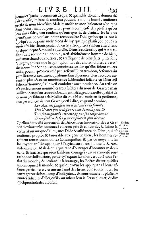 Mythologie, Paris, 1627 - IV, 16 : Des Graces, p. 393