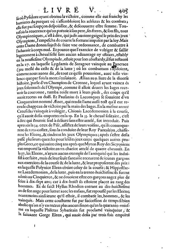 Mythologie, Paris, 1627 - V, 2 : Des jeux Olympiques, p. 405
