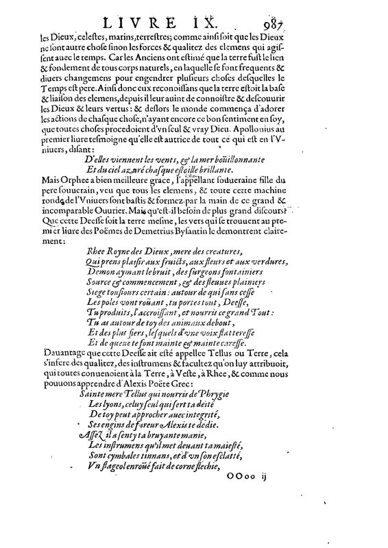Mythologie, Paris, 1627 - IX, 6 : De Rhee, p. 987