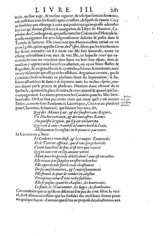 Mythologie, Paris, 1627 - III, 20 : Des Champs Elyseens, p. 261