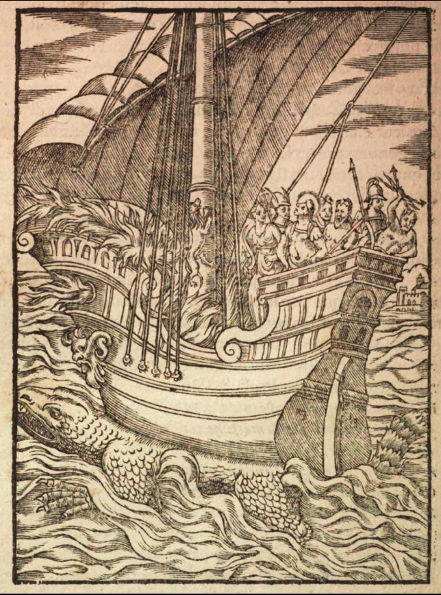 Gravure de 1612 (V,17) - Le navire d'Apollon