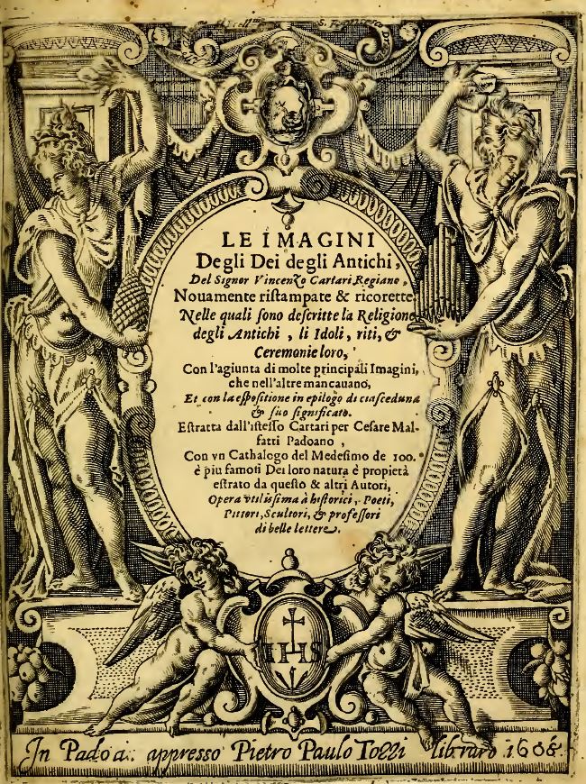 frontispice pour Cartari, Padoue, Tozzi, 1608